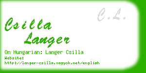 csilla langer business card